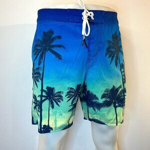 American Eagle Men's Palm Tree Vacation Board Shorts - Size Medium